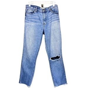 PISTOLA High-Rise Straight Crop Distressed Style Size 29